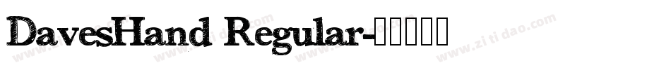 DavesHand Regular字体转换